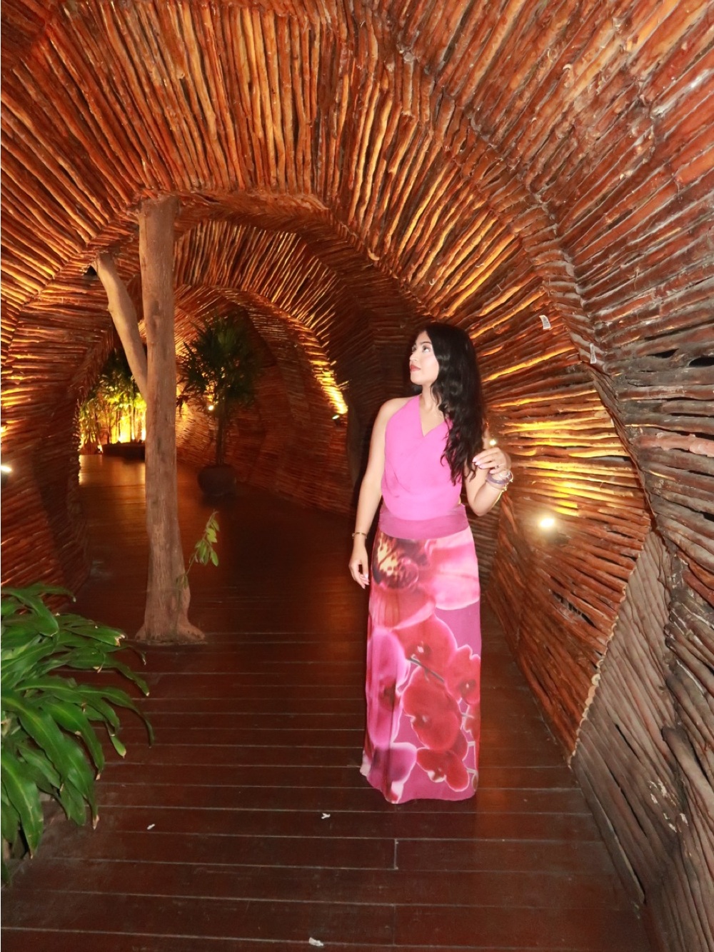 Peppermayo Pink Floral Print Maxi Skirt and Top